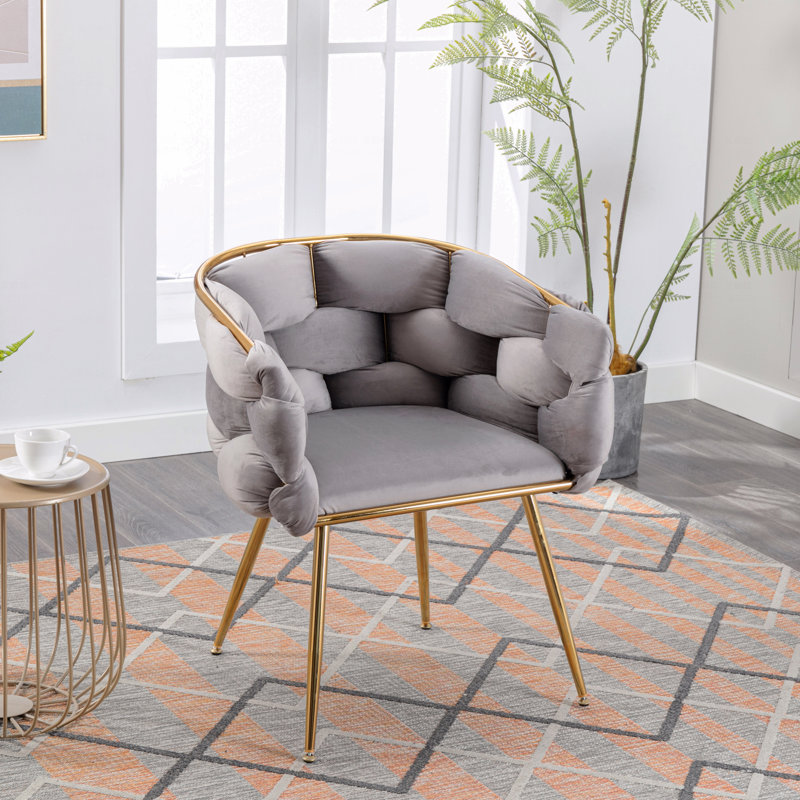 Luxueux canapé-lit simple et moderne en velours de loisir pour la chambre à coucher, Grey Velvet Duplicate, 1