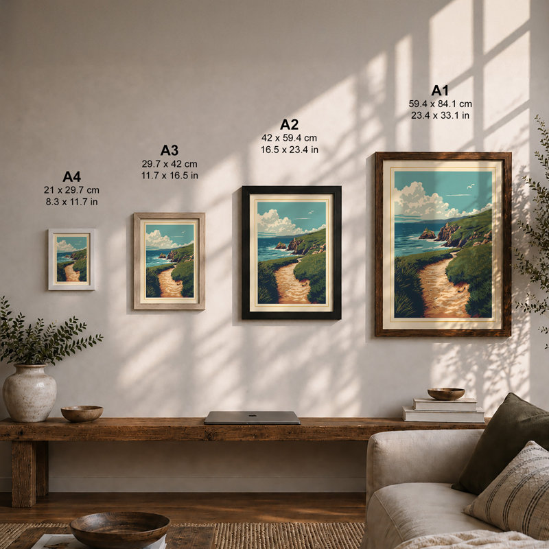 Haven Coastal - Framed Print, Unframed, A2 - 59.4 x 42.0 cm