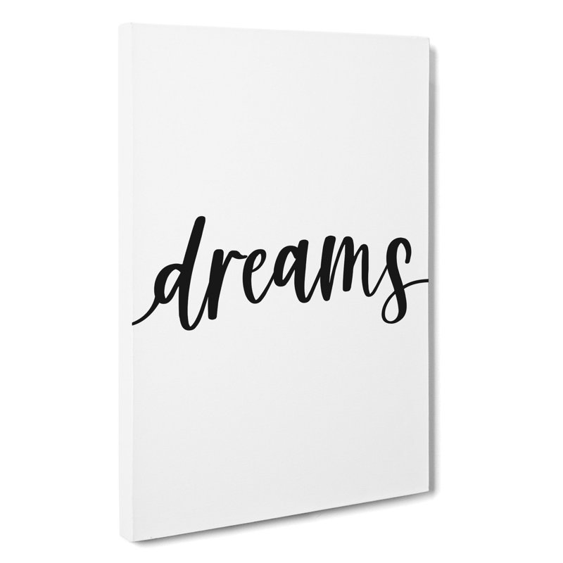 Sweet Dream No.3 Typography - Wrapped Canvas Print, 76cm H x 50cm W x 3cm D