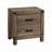 Nightstand End Table Brown Melamine Finish Rustic