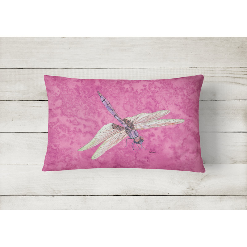 Dragonfly Outdoor Reversible Throw Pillow