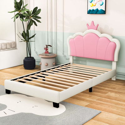 Lit plateforme tapissier avec tête de lit Jula