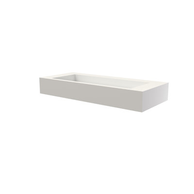 42'' Bathroom Solid surface Basin, Matte White Color