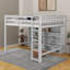 Lit mezzanine double avec tablettes-119971424