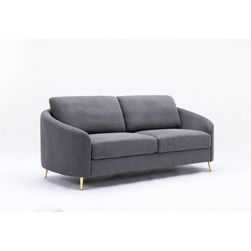 Yuina Gray Linen Sofa