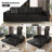 Elysiuma 3-In-1 Faux Leather Pull Out Sofa Bed,92.1" Convertible Sleeper Sofa With Square Arms-2087633453