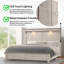 Lit à panneaux Roundhill Ken Furniture Walcott Touch, fini taupe vieilli-403302850