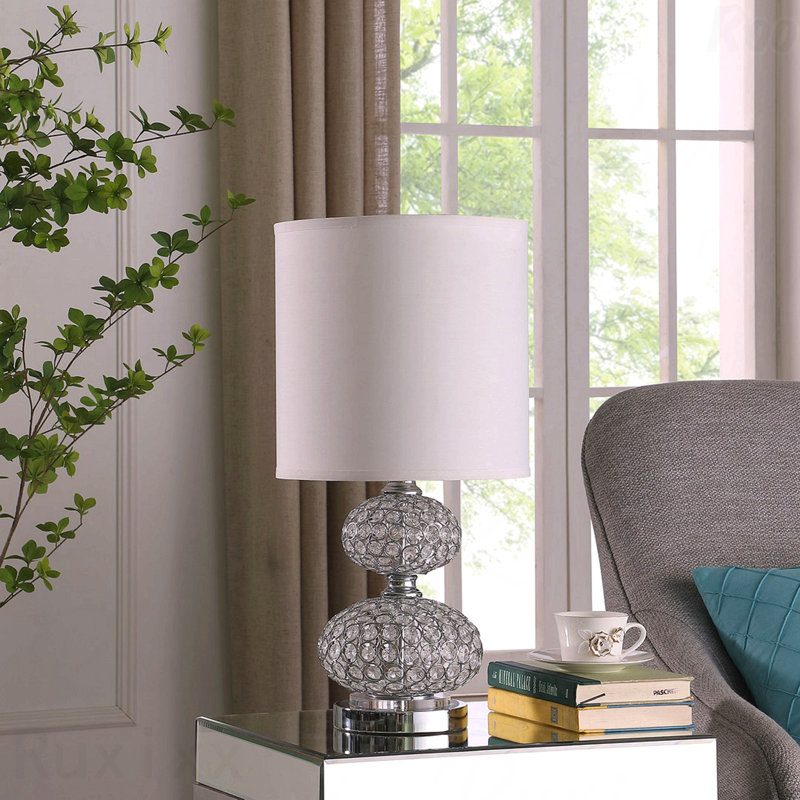 Lampe de table d'inspiration cristal, style rétro