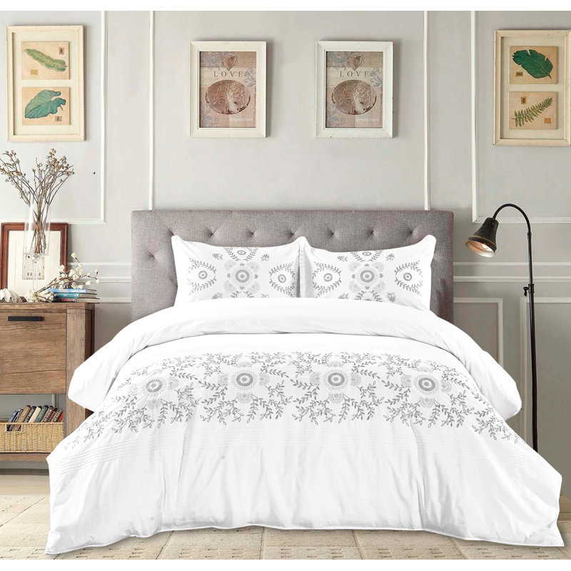 Modern & Contemporary Cotton Duvet Cover, King Duvet Cover + 4 Additional Pieces