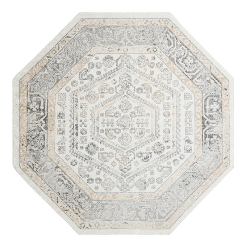 Tapis ivoire Edson, Octogone 5 pi 3 po x 5 pi 3 po