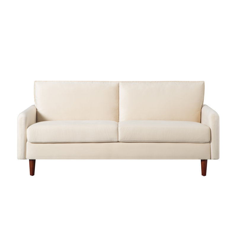 Causeuse en velours 70,9 po Jalycia, Velours beige