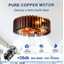 Ventilateur de plafond encastré à moteur à courant continu de style moderne 20 pouces à 6 vitesses réversible avec lumière et noyer