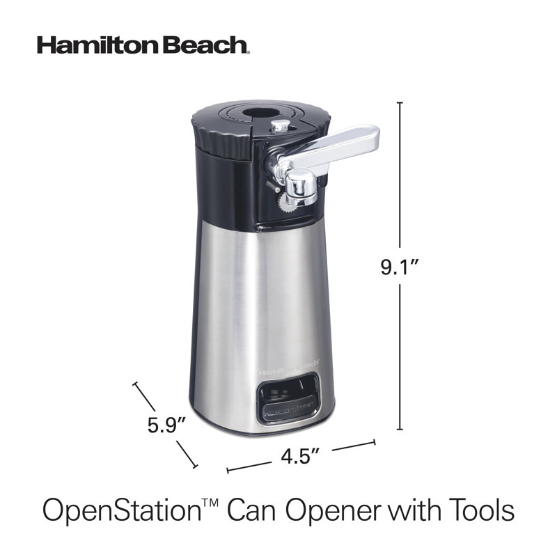 Hamilton Beach® OpenStation Can Opener with Tools Stainless Steel