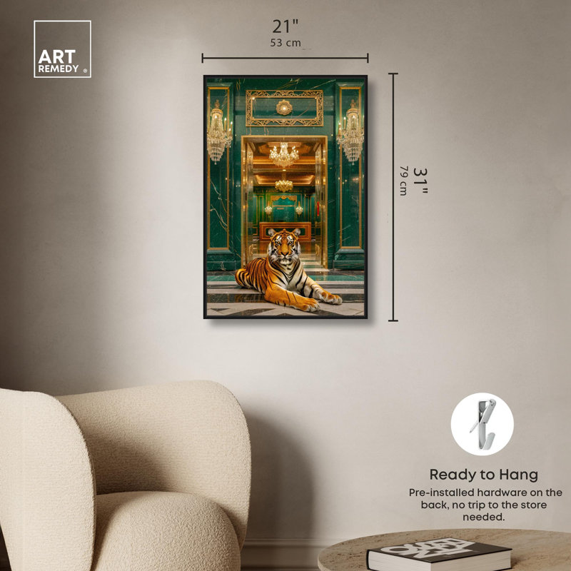 Art sur toile, art moderne, H 31 po x l 21 po, Cadre flottant noir