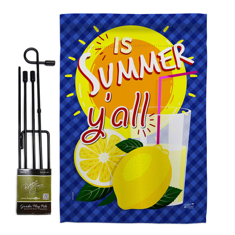 Double Sided 18.5 in. H x 13 in. W Polyester Flag set