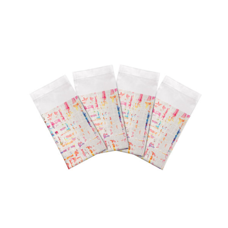 Serviettes de table en satin de coton Coco, Crème, crème