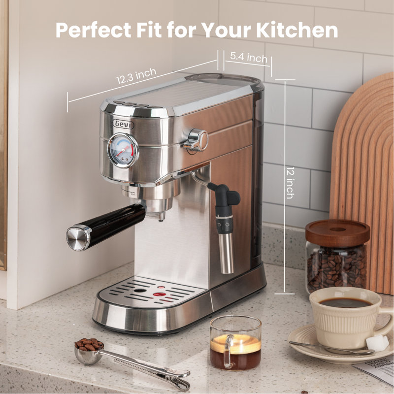 The 2-in-1 Compact Brewed Espresso Machine With Milk Frother & Heat Milk