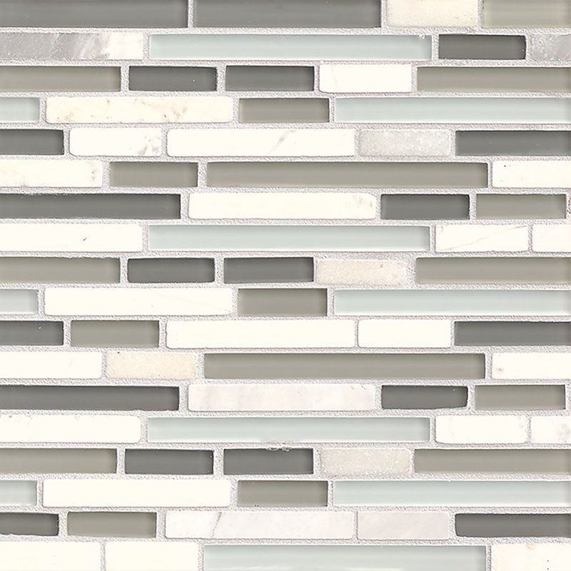 Carreau de mosaïque linéaire en verre Eclipse, Vale
