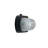 Bulkhead 8" Oval Open - Textured Black with Clear with Sandblasted Glass