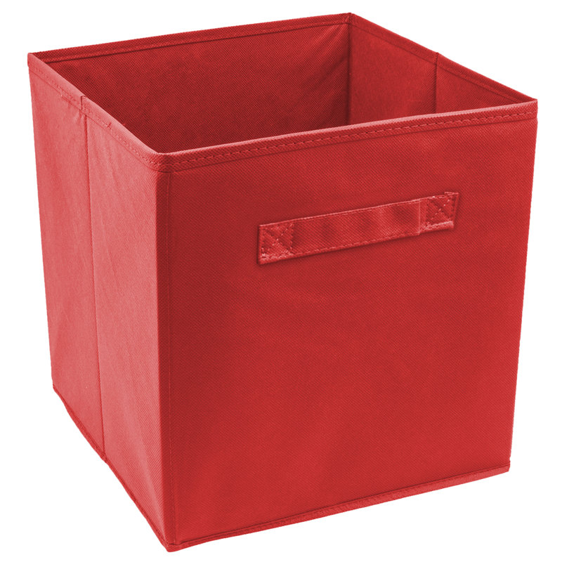 Symple Stuff Fabric Bin, Red