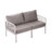 4-Piece Patio Conversation Set (White+Gray)