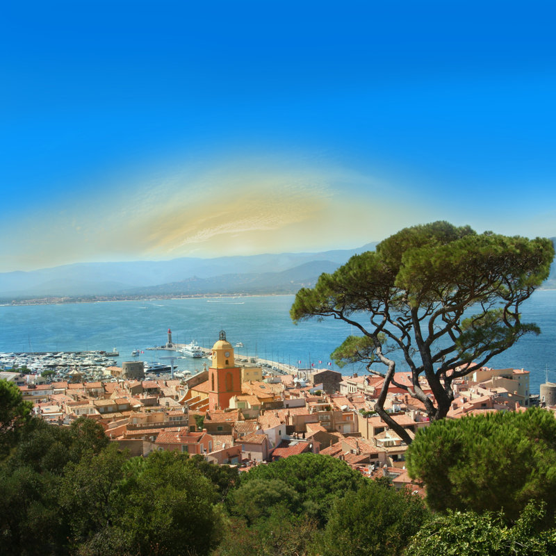 Areal View Of St. Tropez, France by AtanasBozhikovNasko - Wrapped Canvas Print, 51cm H x 51cm W x 3.8cm D