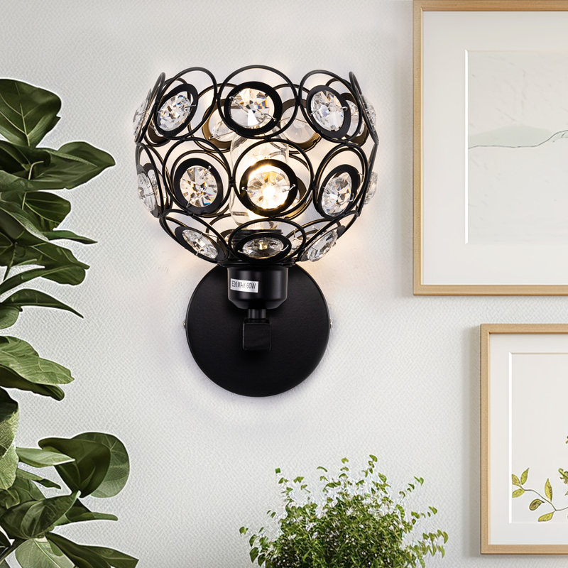 Cantura Stainless Steel Armed Sconce, Black