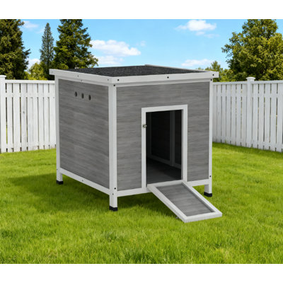 Wooden  With Openable Roof Cage Removable Floor Double Doors25 X 32 X 30
