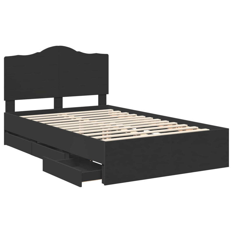Bed Frame, Small Double (4'), Black