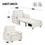 Canapé-lit 3 en 1, méridienne escamotable extra longue de 80 po avec charge USB, poches et boîte de rangement, conception capitonnée, canapé-lit simple en chenille multifonctionnel pour le salon et l’appartement-176329839