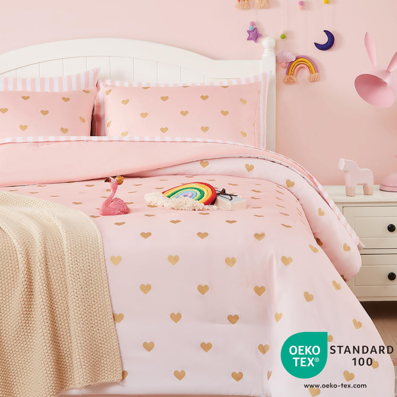 Twin Comforter Set with Sheets for Girls-5 Pieces Twin Bedding Sets