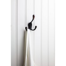 Triple Prong Robe Hook, Zinc Alloy Wall Mounted Coat Hooks Bronze Tone for  Hanging Scarf, Bag, Towel, Key, Cap, Cup 8pcs 