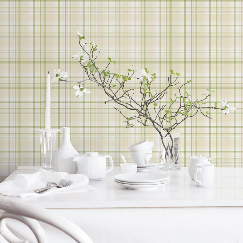 Posey 10m x 53cm Matte Paste the Wall Wallpaper Roll, Beige/Green