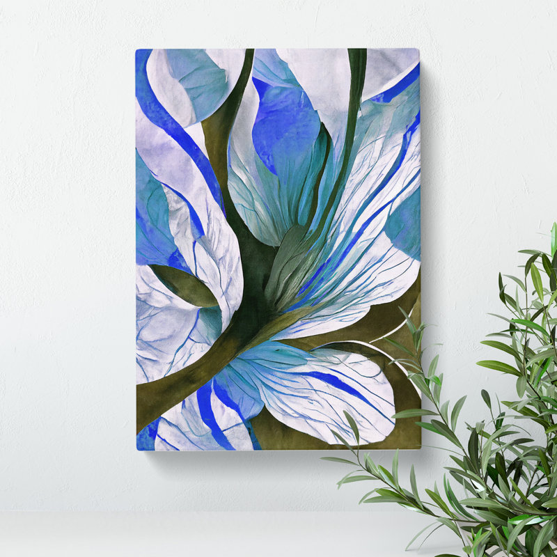 XC1022-1793X Delicate Abstract Flowers No.3 - Wrapped Canvas Print, Wrapped Canvas, 50cm H x 35cm W x 3cm D