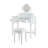 Makeup Vanity Table With Reversible Mirror And Stool
