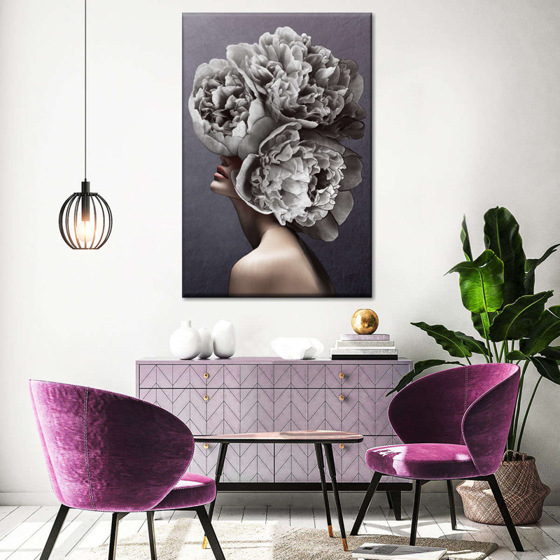 Lady Peony III, reproduction sur toile, H 48 po x l 32 po x P 1,25 po