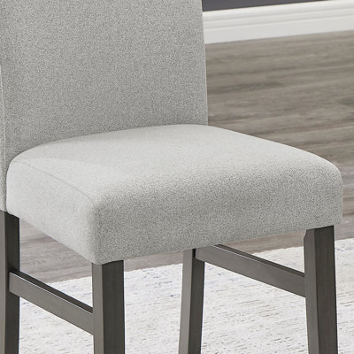Ensemble de salle à manger 5 pièces 60 "en faux marbre gris - table rectangulaire avec 4 chaises, pouvant accueillir jusqu'à 6 personnes - Finition gris moderne