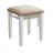 Transitional Style  1pc Vanity W/ Stool Set Core Design Storage Drawers Central Mirror Padded Stool White Finish Bedroom Furniture-925083230