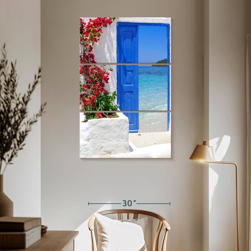 Lilie Blue Greek Door, 65" H x 42" W