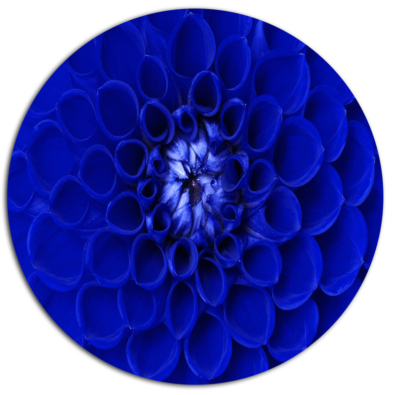 Photographie « abstract blue floral design », H 23 po x l 23 po x P 1 po, Métal