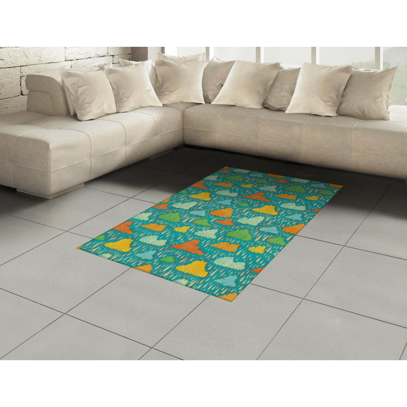 Cartoon High Density Long Fiber Poly Threads Decorative Area Rug Carpet, Rectangle 4' x 5'8"