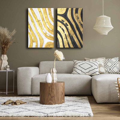 Peinture décorative sur toile (2 pièces)
