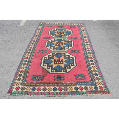 Turkish Rug, Moroccan Rugs, Flatweave Rug, Red Oriental Rug, 5x8.3 ft Large Rug, Vintage Rug