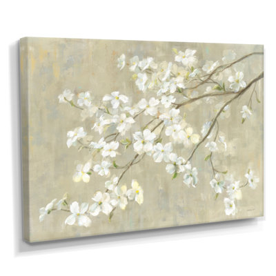 «Dogwood in Spring Neutral», reproduction d'art sur toile