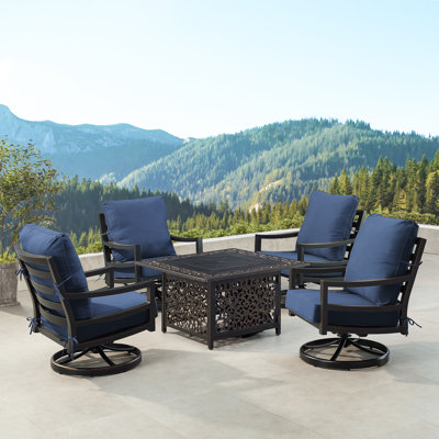Denicka 4 - Person Patio Conversation Set with Cushions