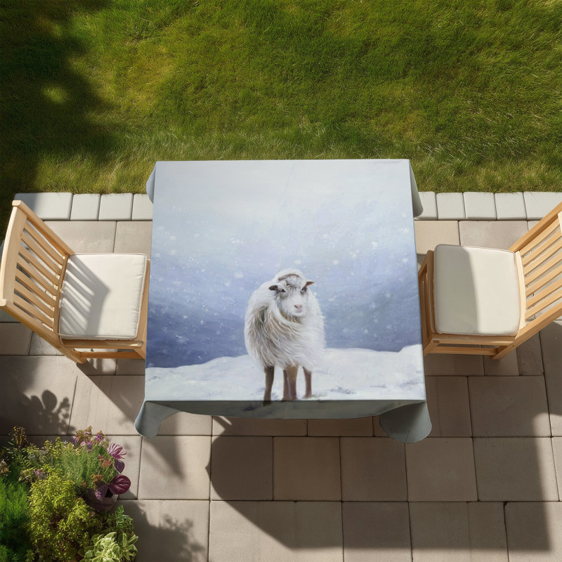 Long Hair Sheep Tablecloth | Scandinavian Indoor Outdoor Decor