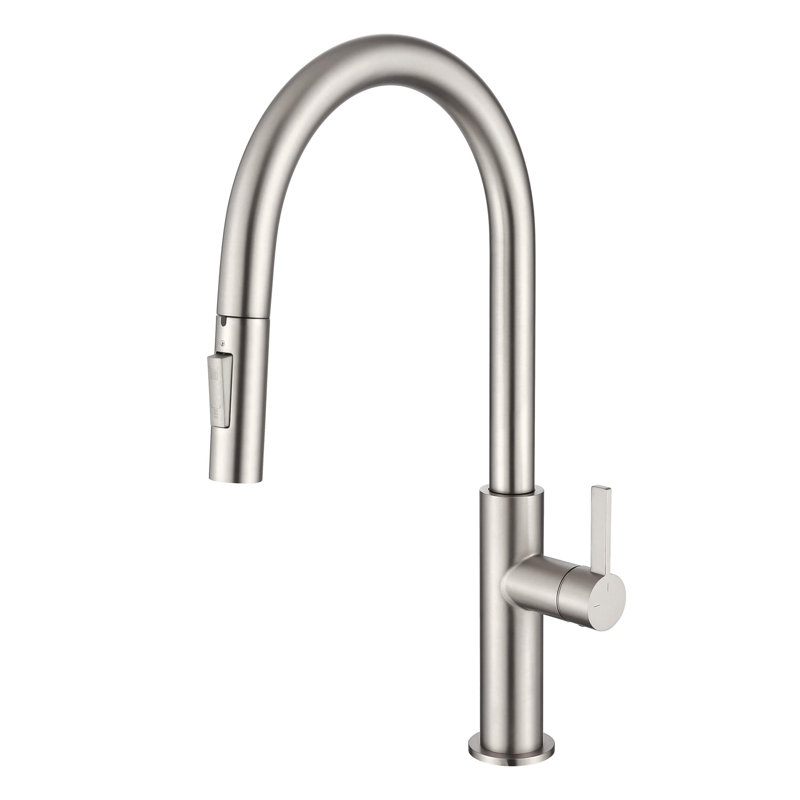 Novo Single Handle Pull Down Kitchen Faucet, Brushed Nickel