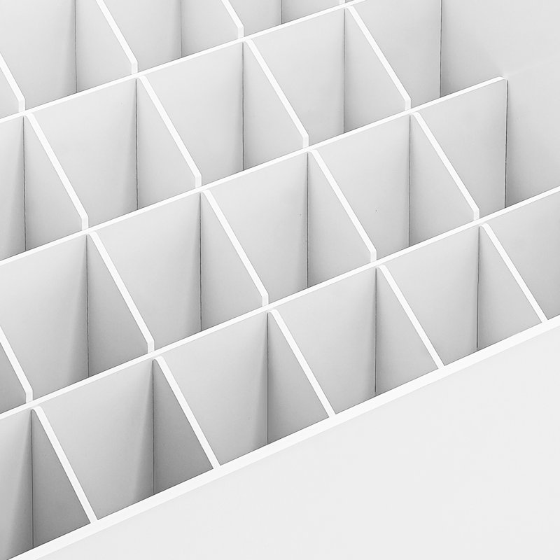 Rangement à 30 emplacements avec roulettes, Blanc