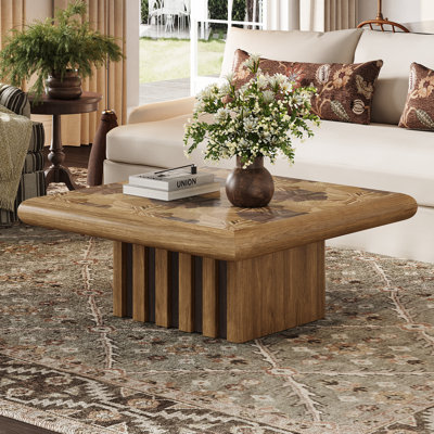 Table basse carrée en bois de salon