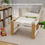 Table d'activités pour enfants, table de jeu en bois 3 en 1 avec surface réversible pour blocs de construction, compartiments de rangement, naturel et blanc